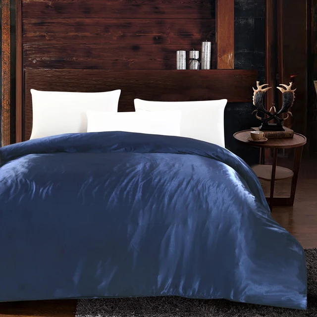 Luxury Home Textiles Duvet Cover Silk Satin Twin Queen King Size Luxury Home Textiles Duvet Cover Silk Satin Twin Queen King Size Quilt Solid Color