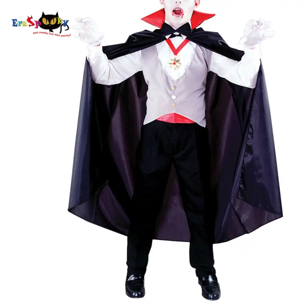 Girls Vampire Princess Costume Childs Halloween Dracula Fancy Dress Kids Outfit