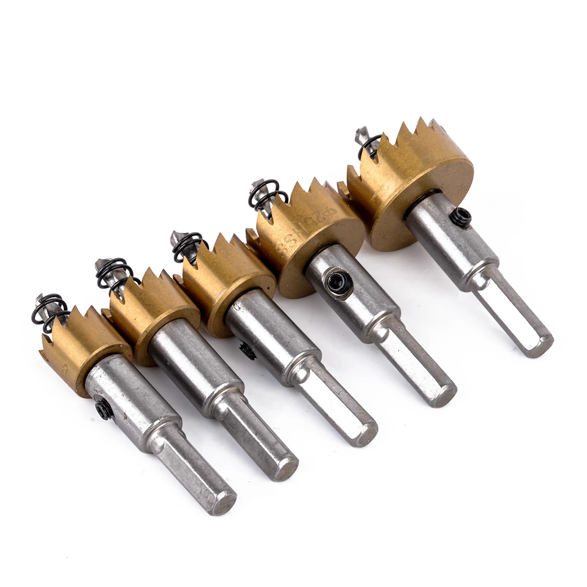 5Pcs HSS Drill Bits Hole Saw Set Cutter Tool for Stainless Steel Metal 16~30mm 