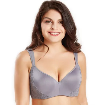 

Plus Size Bras Women Lager Push Up Bra Solid Underwire Brassiere Lingerie BH Size 36-48 A B C D DD E Cup