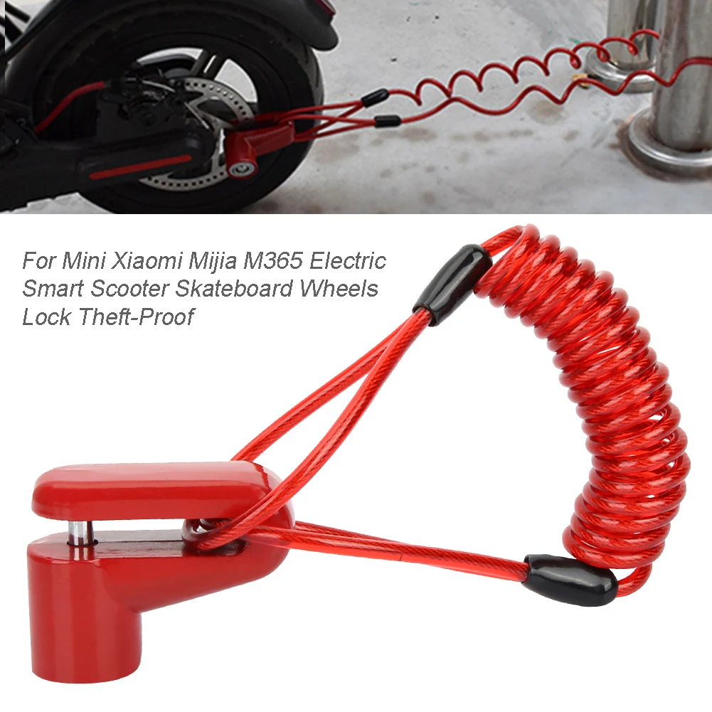 

Portable Anti-theft Lock Steel Wire Bicycle Electric Skateboard Disc Brakes Wheel Lock For Xiaomi Mijia M365 Scooter Accessories