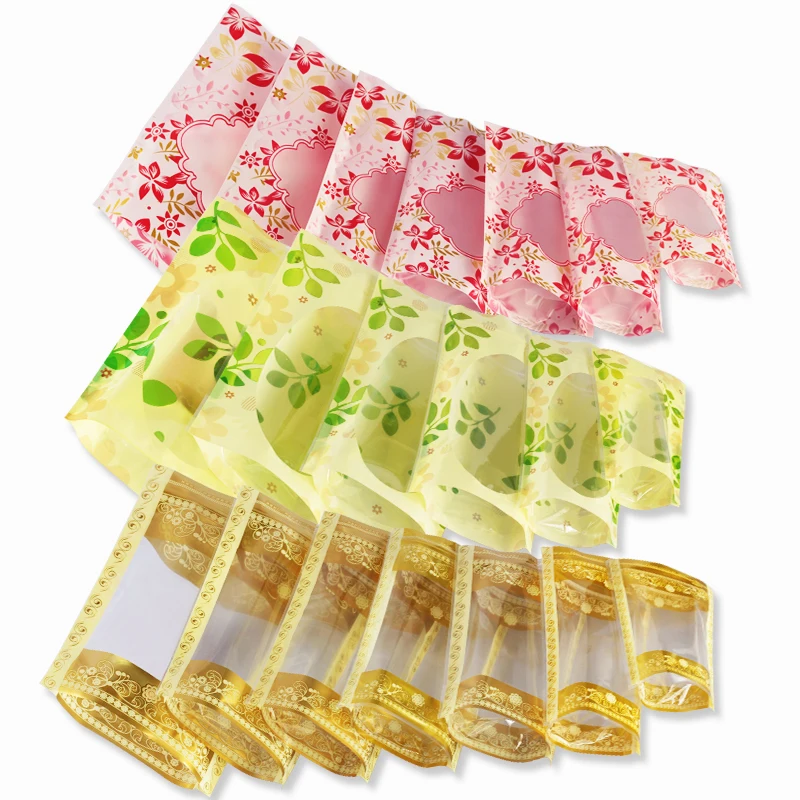 

100Pcs/Lot green Pink Gold Stand Up Bags Ziplock Clear Packing Bag With Window Self Seal Plastic Food Grip Bags Retail Pack Bags