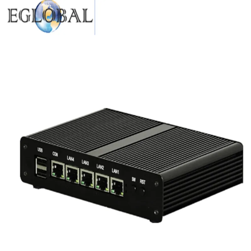 Процессор EGlobal fanless Pfsense мини ПК Intel J1900 2 ГГц 4 ядра четыре нити * WG82583 Gigabit Lan