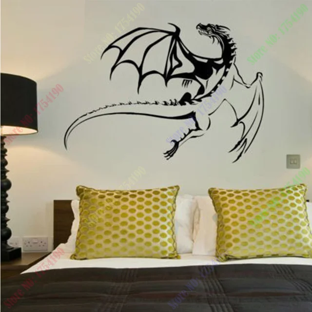 New Dragon Vinyl removable wall stickers Wall Art Mural Home Decor 3D