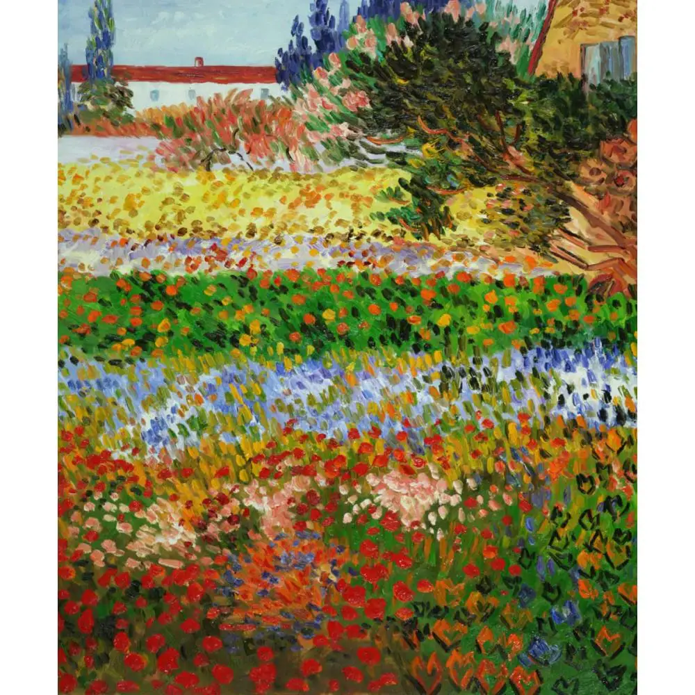 Hand Painted Oil paintings Vincent Van Gogh Canvas art Flowering Garden