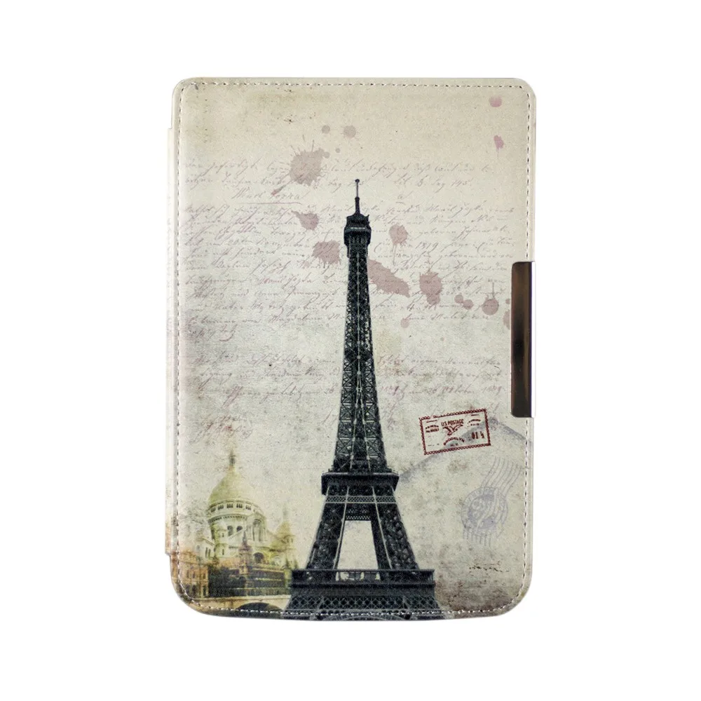 

Folio PU leather cover case Magnetic art slim painting cover case for PocketBook mini 515 ereader+stylus pen as gift