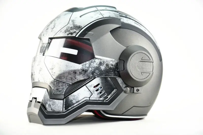 Masei War Machine Gray Iron Man Motorcycle Helmet - Half Face Open ABS Casque for Men and Women, ideal for Motocross image 6