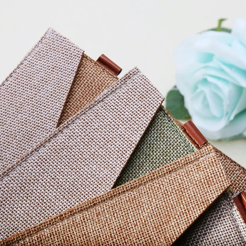 

Portable Elegant Imitation Linen Canva Envelope File Storage Bag Document Folder