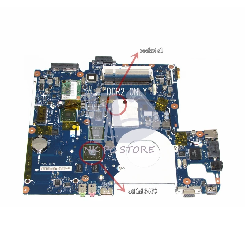 BA92-05907B BA92-05907A материнская плата для ноутбука samsung R505 основная плата Sockets1 DDR2 ATI Дискретная графика процессор