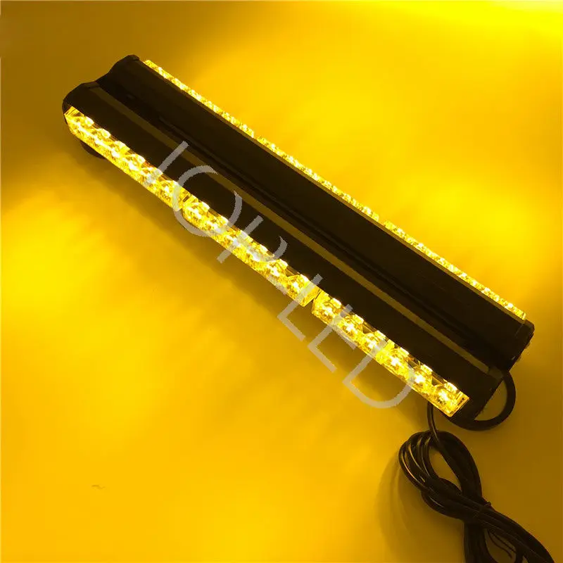 DOUBLE SIDE 72W LED WORK LIGHT BAR BEACON LIGHT WARNING STROBE LIGHT AMBER