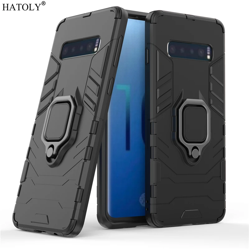 

For Samsung Galaxy S10 Case Cover for Samsung Galaxy S10 Finger Ring PC Phone Case Protective Armor Case For Samsung Galaxy S10