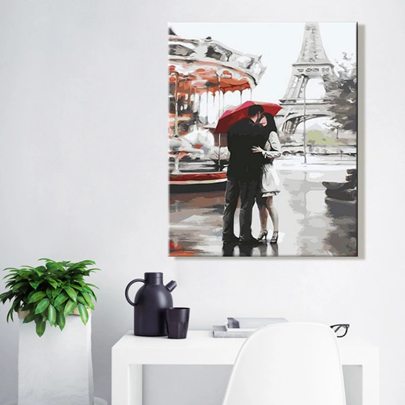 

paint by number art painting by numbers Artwork Figure painting Handmade Filling and coloring Bedroom decoration urban romantic