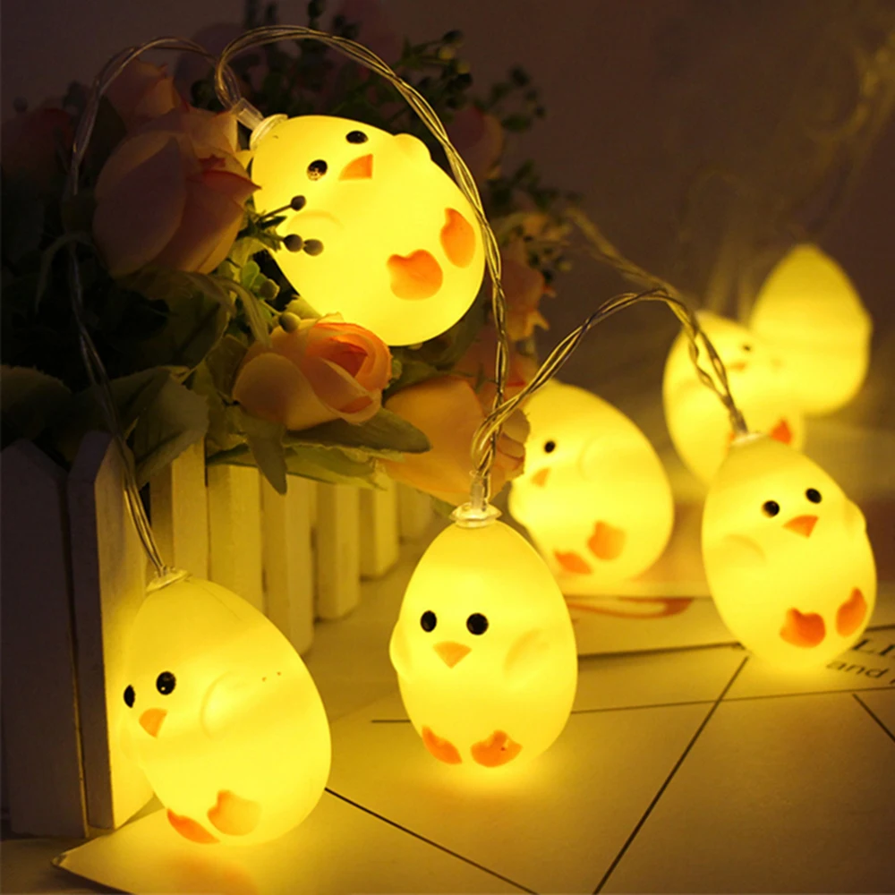 

Lovely Easter Chicken led string lights outdoor waterproof led Party Hanging ornament Valentine's Day New year Wedding Decor