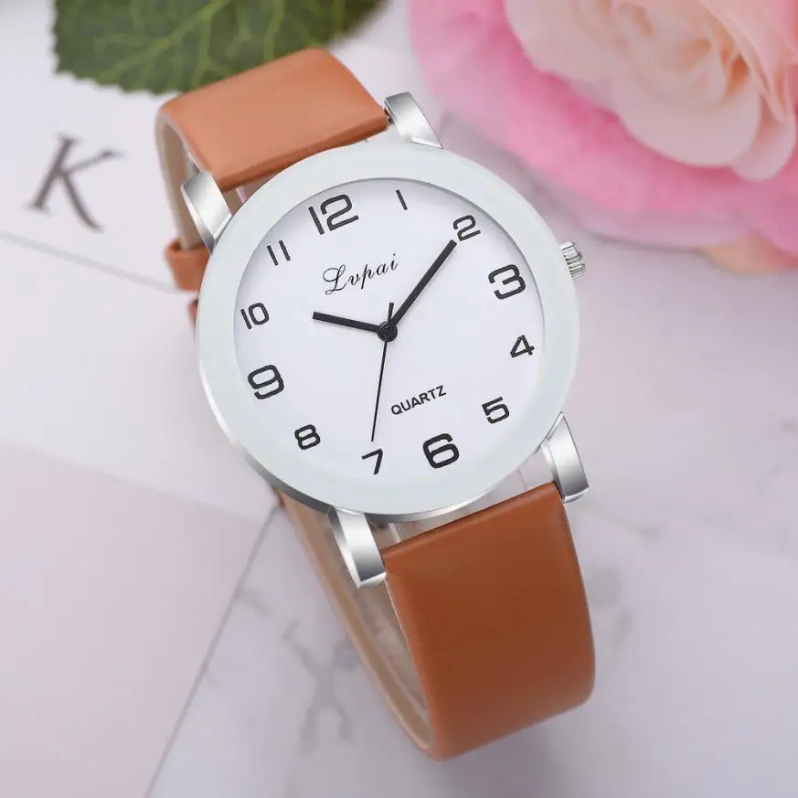 LVPAI, женские часы, простой кожаный ремешок, кварцевые наручные часы, классические, повседневные, модные, аналоговые часы, женские часы, Reloj 18MAY8