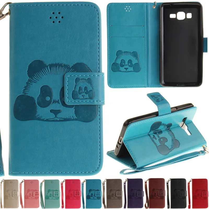 

Luxury Cute Cartoon Panda Leather Flip Fundas Coque Case For Samsung Galaxy Grand Prime G530 G531 G531H G5308 Back Cover Capa