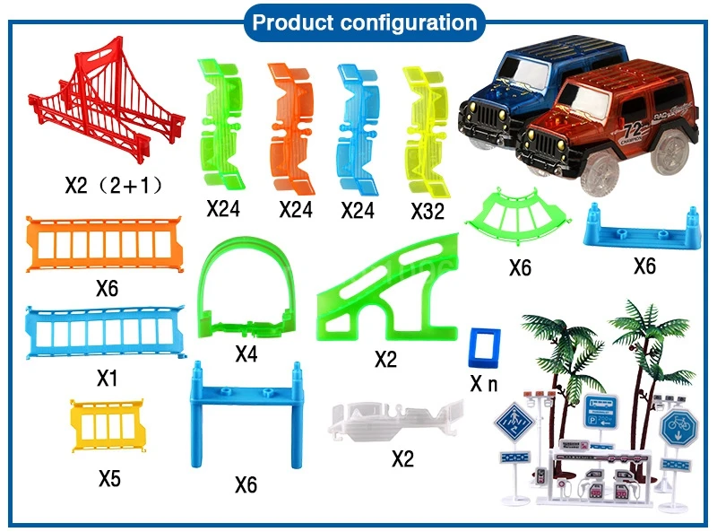 Новый Тип трек игрушечных автомобилей светодиодные фонари трек 2 in1 free transform сборки интерактивный пазл обучения детей игрушки светящийся