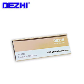

70*25mm Wholesale silver/gold Pin style and Magnets Metal Strong Magnetic Name ID Tag Badge Fastener Holder Card Tag