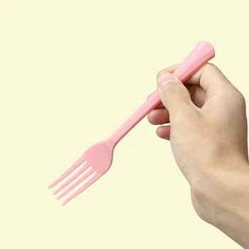 

Pink Pasta Fork Long Handle Disposable Thicken Plastic Food Picks Snack Fork Party Decoration Cozinha Utensilio De Cozinha 636