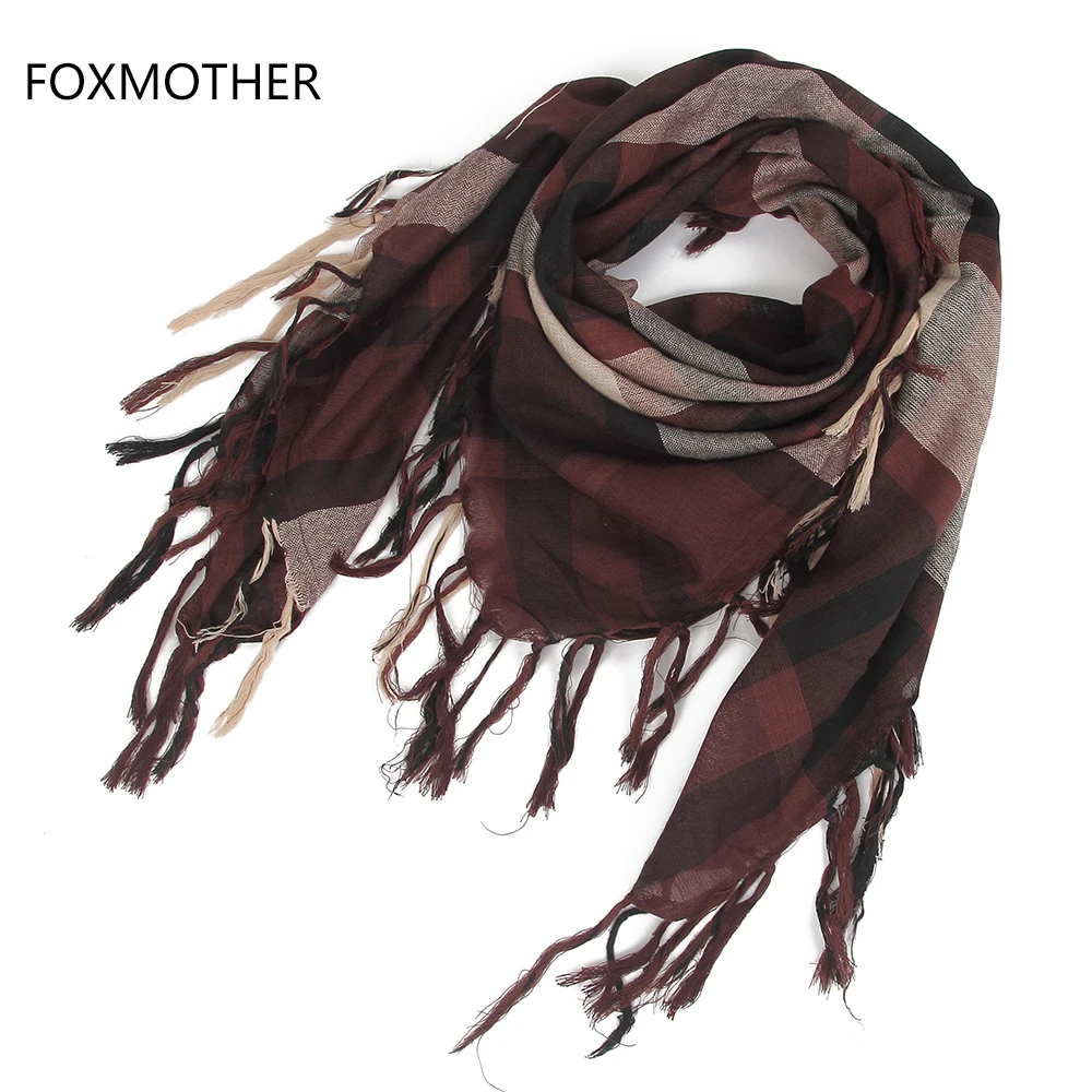 FOXMOTHER 2019 Мужской Кофе многоцветный Арабская Куфия шема шарф для мужчин|shemagh