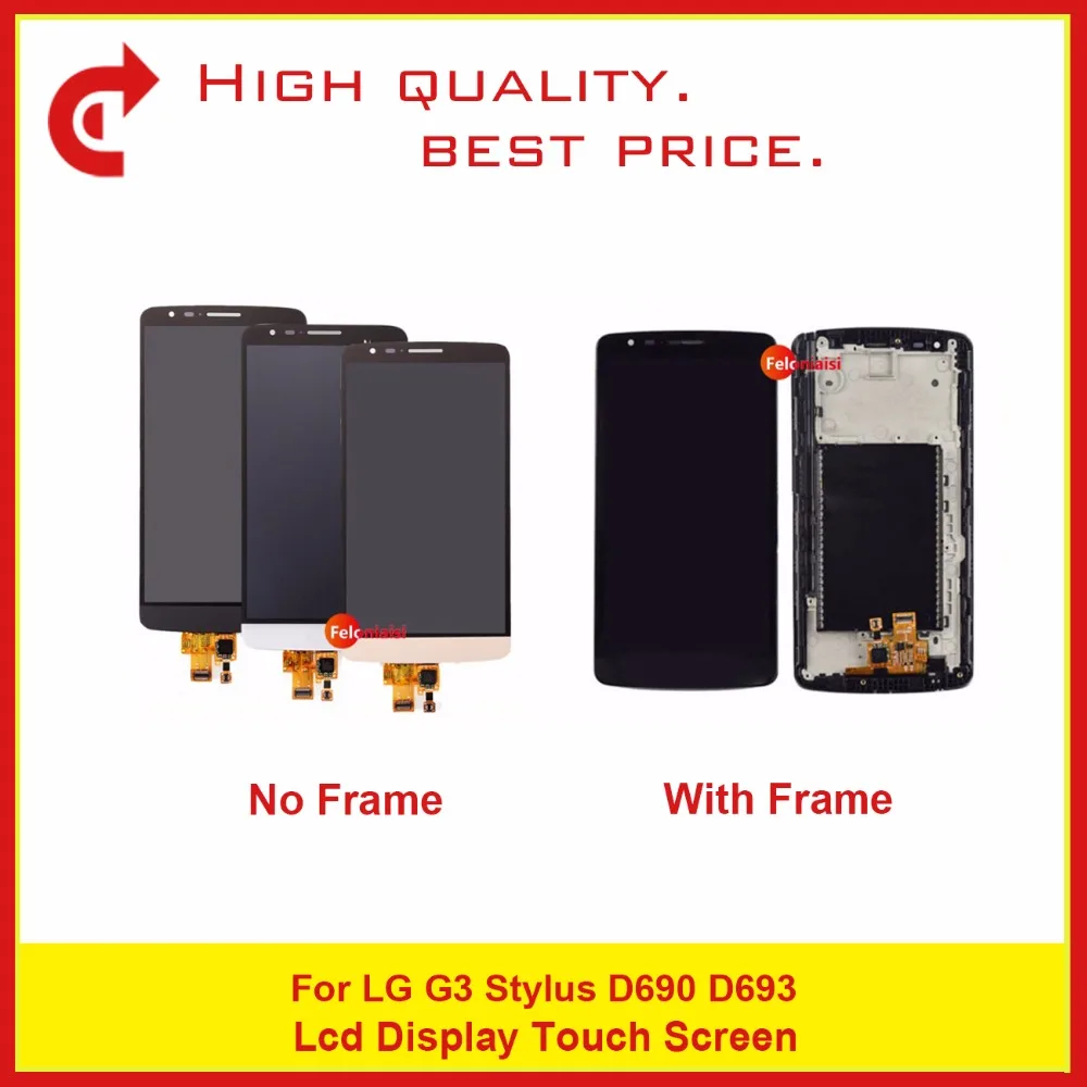 

High Quality 5.5" For LG G3 Stylus D690 D693 LCD Display With Touch Screen Digitizer Sensor Panel Assembly Free Shipping