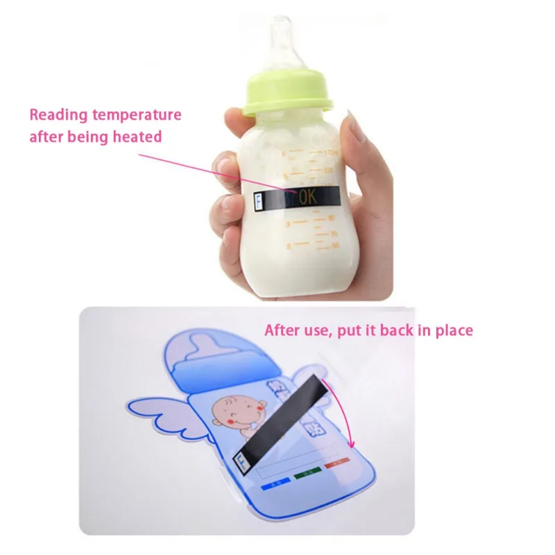 5PCS Baby Infant Milk Bottle Temperature Test Strip Thermometer Paper