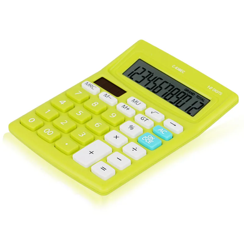 2018 الملونة الشمسية البسيطة سطح المكتب حاسبة مكتب Calculadora الإلكترونية طالب القرطاسية المورد عالية الجودة Calculatrice
