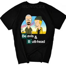 Beavis and butthead Breaking bad сочетание веселья, мужская и женская футболка с коротким рукавом