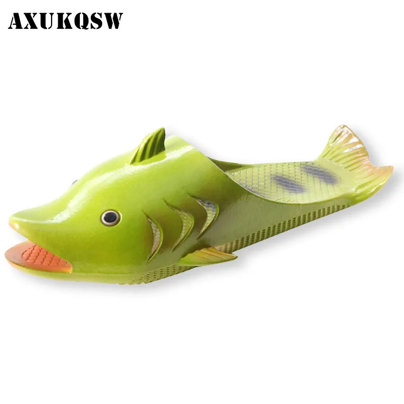 

Men's fish SLIPERS ladies summer outdoor sandals and slippers men's beach shoes couple fish slippers ladies sports shoes klapki