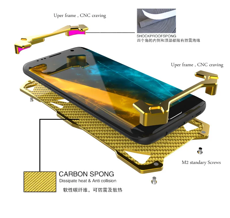 bilder für 2017 fall zimon Serie 2 Metall Fall für SAMSUNG Galaxy S6 Rand Aluminium Telefon Shell Fall bilder für 2017 fall zimon Serie 2 Metall Fall für SAMSUNG Galaxy S6 Rand Aluminium Telefon Shell Fall