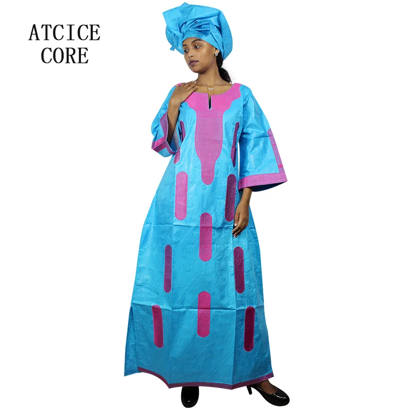 Африканские платья Дашики африканские платья для женщин bazin riche дизайнерское платье с вышивкой длинное платье с шарфом LA073