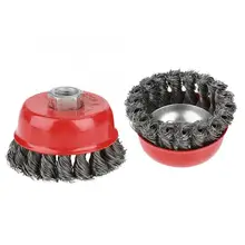 4 шт./упак. вращающийся скрученный узел плоская чашка круговая, из стальной проволоки набор кистей для углового шлифовального станка ржавчины удалитель краски