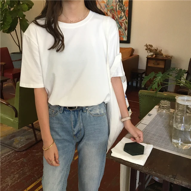 Jielur Tee Shirt 15 jednolity kolor podstawowe T koszula kobiety na co dzień O-neck Harajuku lato Top koreański Hipster biały t-shirt S-XL Dropship tanie i dobre opinie COTTON Poliester Elastan NONE Tees Stałe Topy Krótki REGULAR t shirt women camisetas mujer streetwear magliette donna Jielur Tee Shirt 15 jednolity kolor podstawowe T koszula kobiety na co dzień O-neck Harajuku lato Top koreański Hipster biały t-shirt S-XL Dropship tanie i dobre opinie COTTON Poliester Elastan NONE Tees Stałe Topy Krótki REGULAR t shirt women camisetas mujer streetwear magliette donna