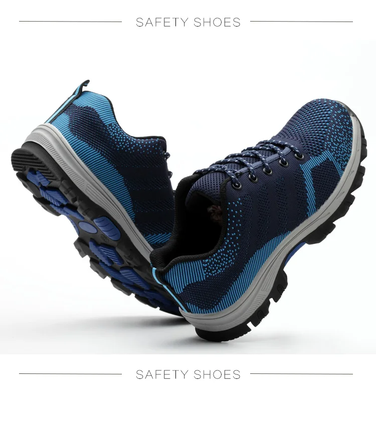 Защитные ботинки унисекс; Мужская обувь; Легкие дышащие рабочие ботинки со стальным носком; мужские кроссовки с защитой от разбивания; Размеры 35-48