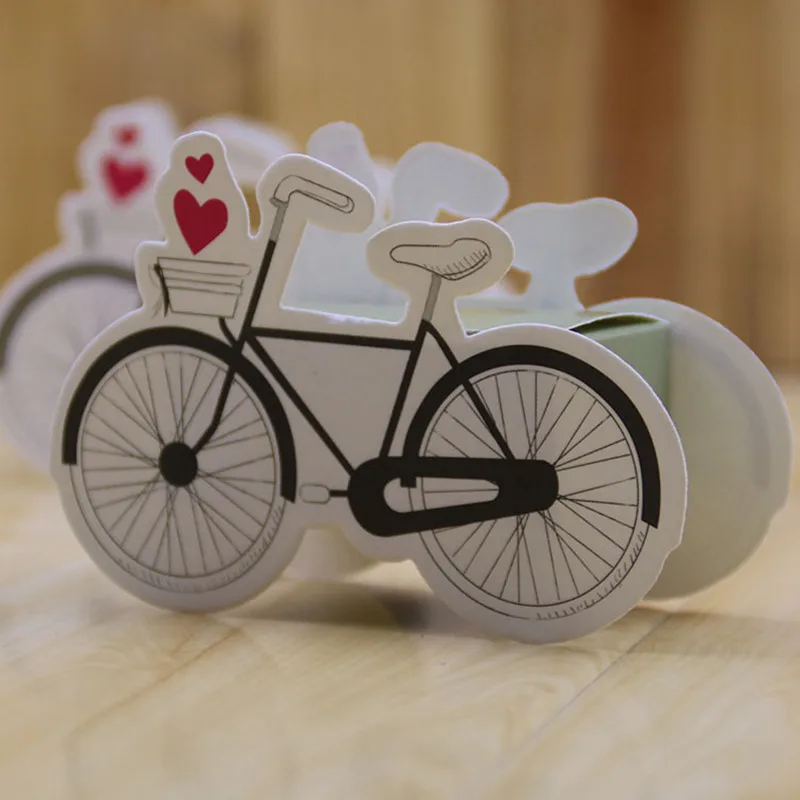 

10pcs Bicycle Shape Dragee Candy Gift Box Mariage Wedding Favors Package Birthday Party Favor Bag Chocolate Cookie Gift Bags