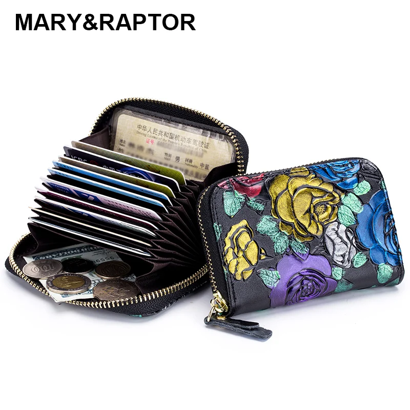 Genuine Leather Women Small Wallets Female Credit Card & Business Card