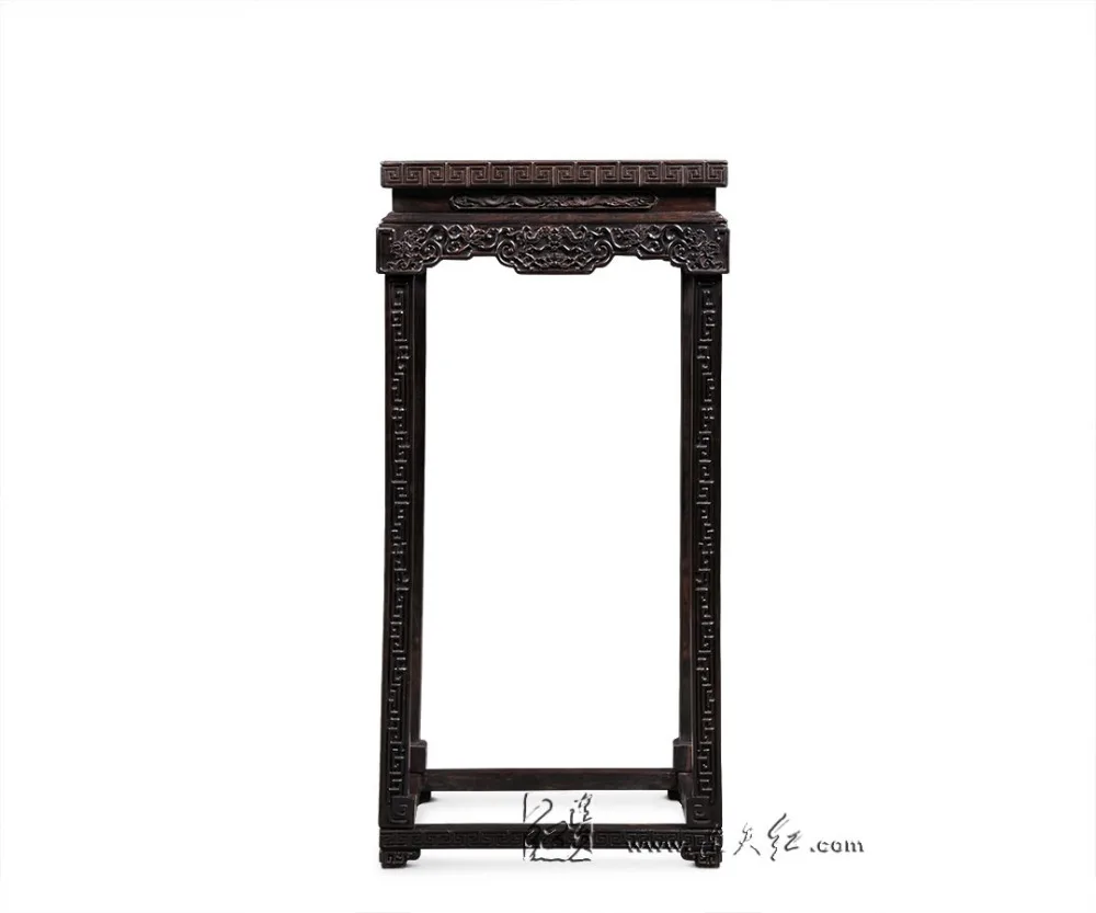 Chinese Classical Furniture Burma Rosewood Flower Stand with Lotus Patterns Home Decoration Burmase Luxurious Solid Wooden Table Chinese Classical Furniture Burma Rosewood Flower Stand with Lotus Patterns Home Decoration Burmase Luxurious Solid Wooden Table
