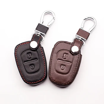 

Fashion men leather key car key holder car cover case for Renault/for Opel Vivaro Movano,2 buttons leather car remote key case
