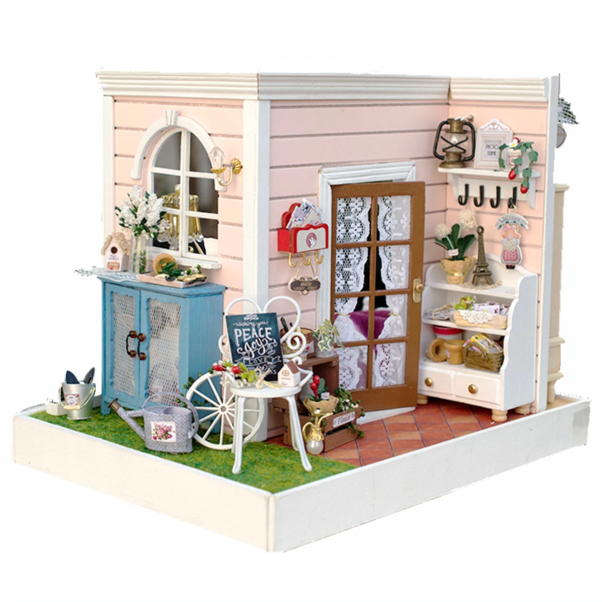 Miniature Puppet House DIY Dollhouse with Furniture Wooden 3D Miniaturas Doll House font b Toy b
