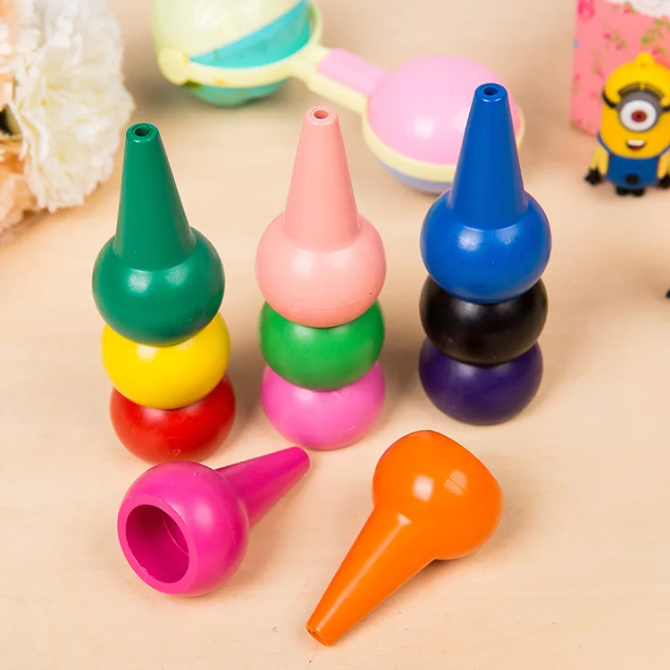 Non-toxic children's safety color Crayon baby 3D finger art Supplies kindergarten Easy to erase educational kid stationery colored crayons,children painting supplies