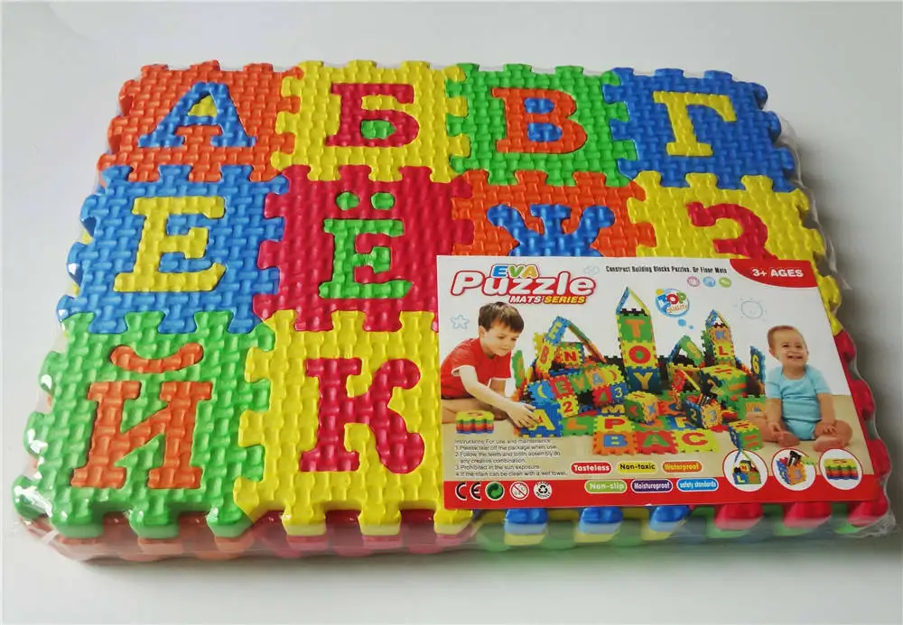 Russia Kids Toy Baby Play Mat Puzzle Mats Carpet Rugs Babies Puzzle  Language &  Number & Russian Letter Eva Mats