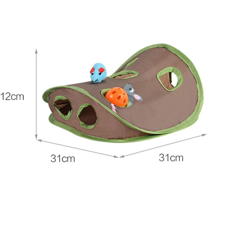 Portable Folding Pet Bag Play Tent Toys Mobile Activity Multifunction Playing Bed Cat House With Ball Bell Mouse PT0063 (6)