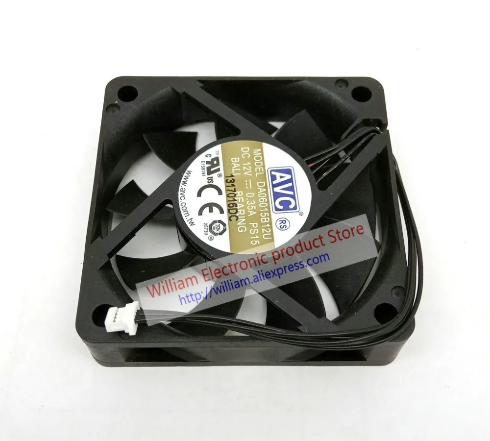 Новый Оригинальный AVC DA06015B12U DC12V 0.35A 60x60x15 мм 4 линии компьютер PWM вентилятор