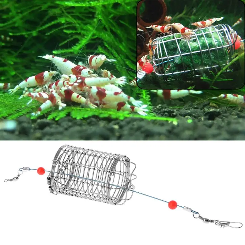 

OOTDTY 1PC Aquarium Shrimp Small Bait Feeder Cage Dry Spinach Feeding Basket for Fish Floating Food