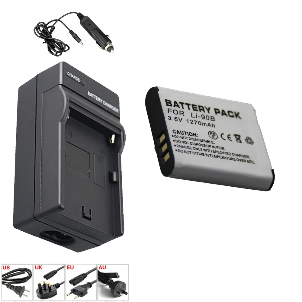 1pcs 3.6V LI-90B LI 90B LI90B Rechargeable Battery+LED Single Charger for Olympus Tough TG-1 iHS TG-2 TG-3 TG-4 SH50 SH6 | Электроника