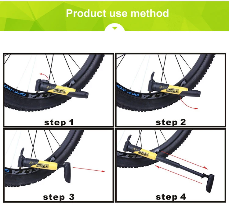 DUUTI Мини Портативный высокопрочный пластиковый велосипедный воздушный насос, насос для велосипедных шин, супер светильник, аксессуары для горного велосипеда, велосипедный насос