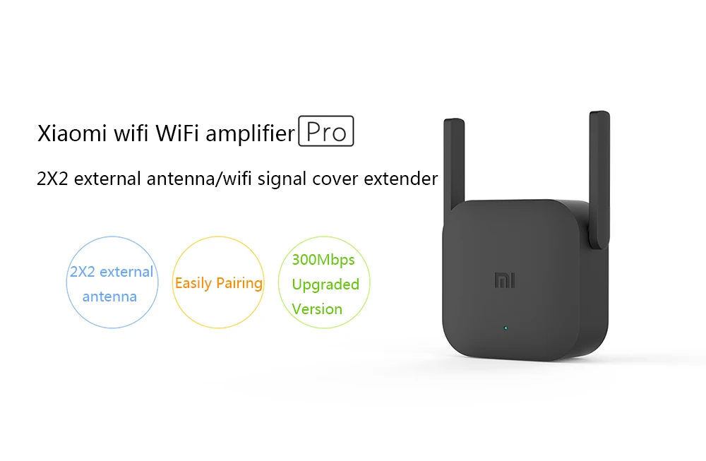 wifi amplifier 5ghz Tiểu Mi Bộ Khuếch Đại Pro 300Mbps Amplificador WI-FI Repeater Wifi Tín Hiệu Bao Da Mở Rộng Repeater 2.4G Mi Không Dây Đen router best budget wifi signal booster