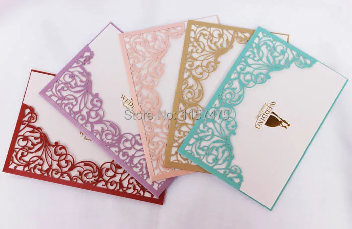 

Free Shipping !!! HI3010 - Hot Sale Laser Cut Wedding Invitation Cards