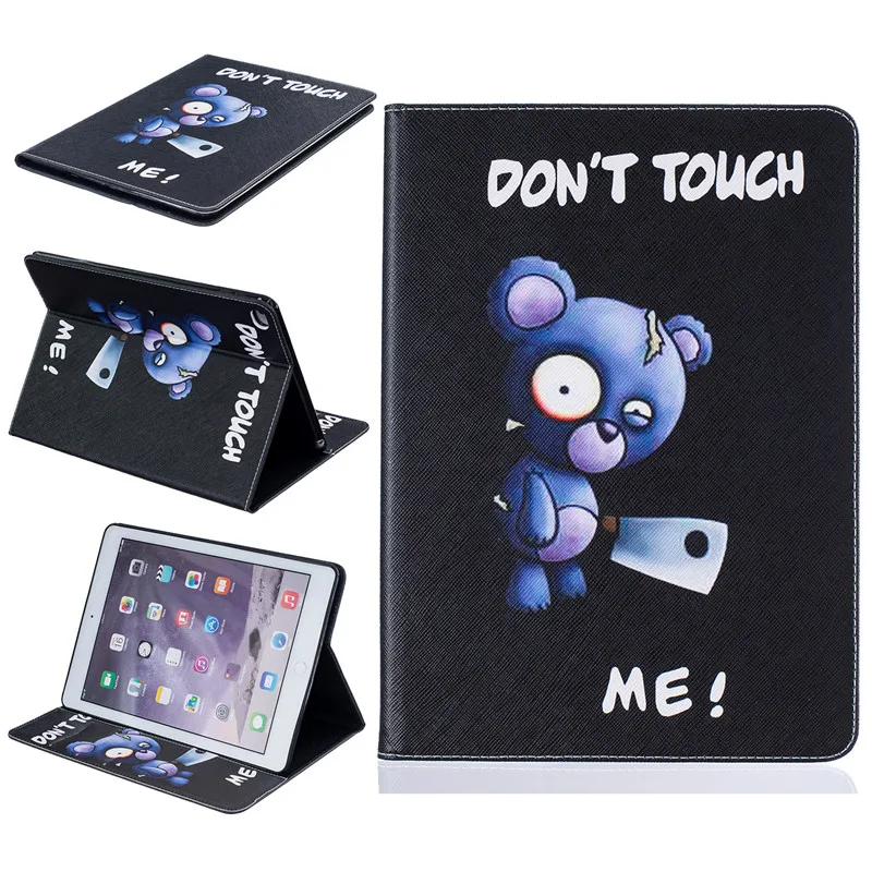 דפוס חדש עבור אפל iPad אוויר 2 מקרה ספר סגנון PU עור מגן עור עבור iPad 6 כיסוי עם מחזיק כרטיס Tablet אביזרי