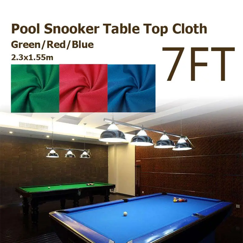 

2.3x1.55m Green/Red/Blue Cloth For 7ft Billiards Snooker Mahjong Pool Table For American billiards Snooker Accessories