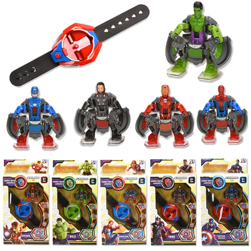 

Marvel Avengers Endgame Morph Watch Iron Man Thor Spider Man Hulk Captain America Toys
